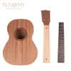 NAOMI DIY Ukulele 26in Ukelele Hawaii Guitar DIY Kit Sapele Wood Body Rosewood Fingerboard Ukulele Parts Accessories New9730975