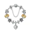 День Оптово-CM Charm Beads Mom 925 Браслеты серебряные сердца кулон для матери в подарок Diy ювелирных аксессуаров с подарочной коробке