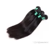 Elibess класс 6 - длина 12 '' - 28 '' Прямые волосы пучок с двойным уточной Natural Color 100% 5штом человека волосами / Lot, Drop s