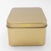 300 sztuk 8.5 * 8,5 * 4,5 cm wysokiej jakości kolorowe pakowania herbaty pudełka z biżuterii przechowywania Case kwadratowe metalowe pudełko cukierków