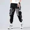 남성 바지 패션 streetwear 멀티 포켓화물 카고 하렘 힙합 캐주얼 남성 조깅 바지 하라주쿠 Pantalones Hombres1