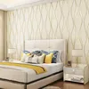 3D modern luxury flocking suede wallpaper high foaming background decor roll Bedroom sofa tv stripe modern wallcovering