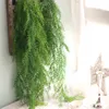 3pcs / lot 105 cm de long plantes artificielles aiguilles de pin pour décoration de maison Décoration murale de paroi fausse feuilles de vigne suspendus feuilles