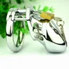 Top Quality Stainless Steel male padlock chastity device BDSM bondage Small Metal cock cages Virginity Lock Penis Ring Adult Sex Toys