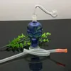 Hookah colored glass skull bones hookah/glass bong, send accessories, color random delivery