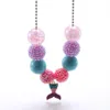 3 Style New Mermaid tail pendant necklace baby chunky bubblegum jewelry necklace fashion chain necklace for kids