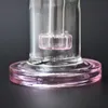 Vidro de fumo da tubulação transparente Recycler Oil Dab Rigs Limpar Cachimbos Rig-de-rosa de vidro Bong Oil Shisha Hookah Grosso água Cachimbo de vidro