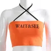 Canottiere bustier senza spalline da donna Top lettera sportiva Reggiseno a fascia elastica estiva Reggiseno a tubo Lingerie Top avvolgenti Fashion Ladies Off Shoulder streetwear