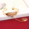 Nuovi braccialetti placcati in oro per bambini nuovi braccialetti a mano regolabili regalo gioielli con bella scultura con Ring281a