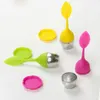 Tea Infuser Tools Leaf Silicone With Food Grade Make Tea Bag Filter 6 Colors Stainless Steel Tea Strainers LX5610