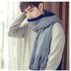 Wholesale- Korean version of the new simple two-color mosaic scarf imitation cashmere tassel warm color matching men and women scarf