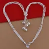 Groothandel-zilveren sieraden sets kwastje armbanden oorbellen en kettingen bal hanger armband verzilverd oorbel ketting Model No.Ne917