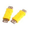 Sarı konnektör usb bir kadın için kadın uzatılmış adaptör USB2.0 AF AF AF Converter