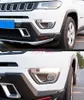 Pour Jeep boussole 2017 2018 couleur argent avant antibrouillard couvercle lumière garniture garniture panneau de superposition cadre Chrome voiture style accessoire