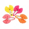 20Pcs/lot 2 inch Boutique Grosgrain Ribbon Pinwheel Bows With Whole Wrapped Safety Hair Clips BB Clips Kids Hairpins