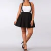 Womail Women kjol sommar mode svart plus size s-5xl lös rem ren färg kort minikjol dagligen 2019 dropship f81
