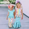 6 Stijl Meisjes Mermaid T-shirt 3D Fish Scale Gedrukt Tops Baby Kids Birthday Party Cosplay Kostuum Korte Mouw Shirt GJJ105