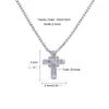 Luxury Cubic Zirconia Cross Necklace With Tennis Necklace For Women Wedding Dainty Chain strong & high quality 33cm 40cm 50cm