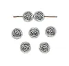 300cs tibetansk silver lotus blomma lösa pärlor spacer pärlor för smycken gör hantverk fynd 8mm