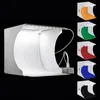 Lightbox Pieghevole portatile Fotografia Fotografia da studio Studio di fotografica Softbox 2 Pannello LED Light Box Soft Box Foto 6 Sfondo Kit Scatola luminosa per fotocamera DSLR