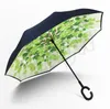Nuevo polo de doble capa a prueba de viento de alta calidad de paraguas de doble capa parbrillerainvertida inversa de paraguas c Manejar Umbrellast2i384