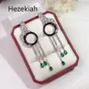 Hezekiah S925 Tremella 바늘 표범 Tassels 귀걸이 고급스러운 고급 하이 엔드 연회 귀걸이 프랑스어 품질 무료 배송 댄스