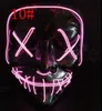 10 colori LED Glowing Mask Halloween Party Light up Cosplay Glowing in The Dark Mask Horror Glowing Mask KKA7536