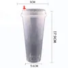 Copos de plástico descartáveis ​​plásticos 700 ml 24 oz de espessura de bebidas quentes frios suco de café leito de chá