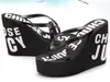Slippers de borracha super altos de salto JC Flipflops Women039s Slippers de praia Slope confortável com chinelos de fundo grossos1567185