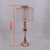 58cm 18インチクリスタルの結婚式の装飾センターピースの結婚式の花ボールホルダーテーブルの中心的な花瓶スタンドクリスタルキャンドレスティック10ピース/ロット