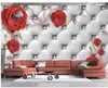 red rose wallpapers three-dimensional 3D background wall painting 3d murals wallpaper for living room 3d wallpapers