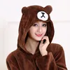 Brown Bear Onesies XXL 200cm Zipper Onesie para Mulheres Pijamas Homens Adultos Animal Dos Desenhos Animados Pamas Halloween Cosplay Fantasia Terno T200111