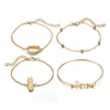 5pcs Géométrique Crecte Map d'électricité Conque Bracelet Bracelet Bracelet Bracelet Multiple Bracelet Empilable Bijoux Adju235F