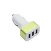 Metalen 3 USB-poorten Car Adapter Charger Universal Aluminium Auto Chargers voor iPhone-mobiele telefoons