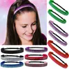 Stretch Headbands with Glitter Fabric for Girls and Women - Sparkly Headband Set with Elastic Cord and Velvet Lining