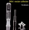 QBsomk Mini Nectar Collector Kit com 10 14 18mm Titanium Prego Ponta de Quartzo Keck Clipe de Plástico Mini Tubos de Vidro Bongo de vidro Cachimbos