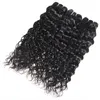 Ishow Lot de 3 faisceaux de cheveux humains indiens avec fermeture Obtenez une fermeture gratuite Deep Loose Wave Yaki Brésilien Droit Kinky Curly Water pour les femmes 8-28 pouces Jet Black