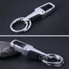 Wholesale Metal Keychain Men's Never Rust Car Waist Key Rings Portable Custom Logo Key Chain Women Durable Double Ring Design DH0845