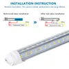 R17D/HO 8FT LED チューブ 20 個パック、回転 V 字型、120W (F96T12/CW/HO 150W の交換品)、クールホワイト 6500K クリアレンズ、T8/T10/T12 交換品