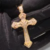 Choucong gloednieuwe sprankelende Lucky Cross hanger luxe Jewely 925 sterling zilver prinses geslepen witte topaas CZ diamanten bruiloft Nec240f