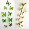 Brand New 12PCS 3D PVC Magnetic DIY Butterfly Wall Decoration Sticker Home Room With Double Side Glue Fridge Magnet