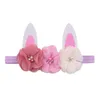 Baby Headdress Headband Easter Decoration Hairband Diamond Flower Rabbit Ear Headband Children Hair Accessories 6 Styles