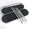 106-121mm Dab Tool Kit Strumento per tamponare la cera Scatola di alluminio Imballaggio per cera atomizzatore Strumento per tamponare per unghie in titanio per penna vaporizzatore per erbe secche