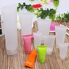 The latest 50-100ML Drinkware hose bottles cosmetic 50ml plastic flip cap screw offset gravure facial cleanser bottle