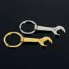 free shipping 8.5*3.2cm Tool Metal Wrench Spanner Lever Bottle Opener Key Chain Keyring Gift Silver Gold 2 Color LX2184