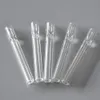 100pcs/box 78mm Glass Smoking Pipe Cigarette Shape Tobacco Pipe Clear Glass Pipe Glass Oil Burner