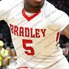 El baloncesto universitario viste baloncesto personalizado de los Bravos de Bradley 5 Darrell Brown 10 Elijah Childs 22 Ja'shon Henry 25 Nate Kennell 2020 Ncaa