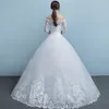 A-Linie elegante trägerlose Brautkleider 2018 Halbarm Brautkleider schlanke Spitze appliziert Vestidos de Novia