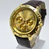 cinto de couro de bateria de quartzo 40mm data automática relógios masculinos analógicos masculinos ouro designer relógio de pulso masculino inteiro wa323K