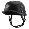 Capacete, Moto Hełm Voss 666 Motocykl Retro Helmet Half Leather Locomotywa Cool Casquet Motocross